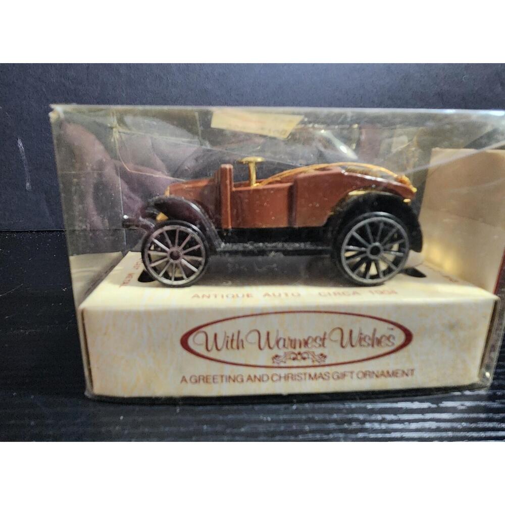 1987‎ Bradford Novelty Vintage Renault Car Christmas Tree Ornament IN BOX